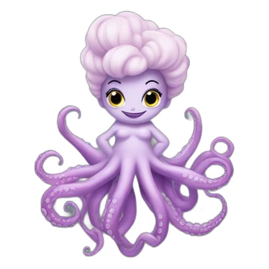 Ursula the little mermaid full body octopus sticker