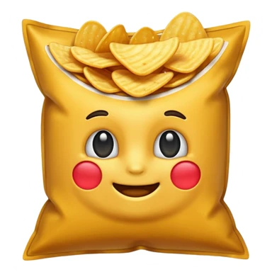 Chips emoji render sticker