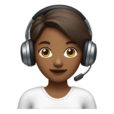 Brown woman with gaming headphones holding a PlayStation 4 controller in her hands  sticker