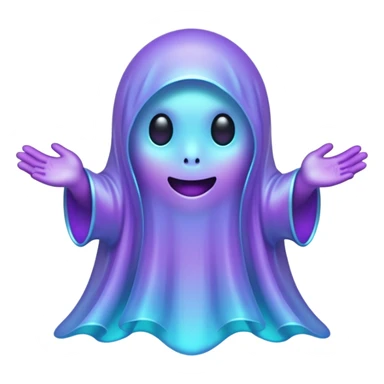 glitter purple and cian ghost glory sticker