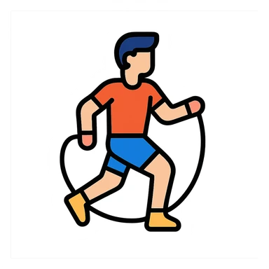 sportsman doing cardio exercises sticker