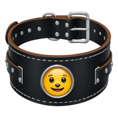 Leather collar engraved , dominance aesthetic sticker