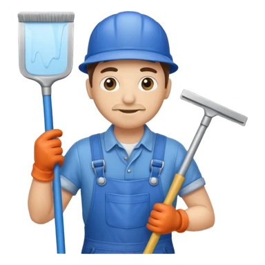 window cleaner sticker