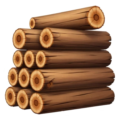 pile of wood logs emoji sticker