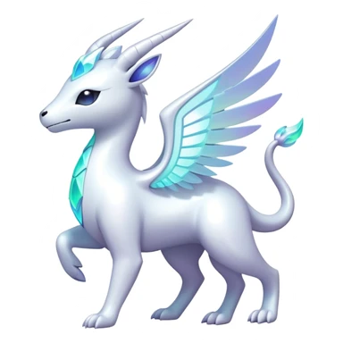 Futuristic Celestial Iridescent white pale fakemon sticker