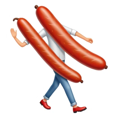 Salchicha con piernas sticker