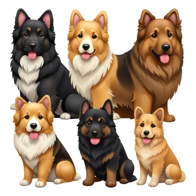 Landseer Newfoundland, golden retriever and German shepherd  sticker