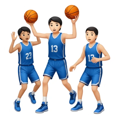 people playing sports add white and asian sticker