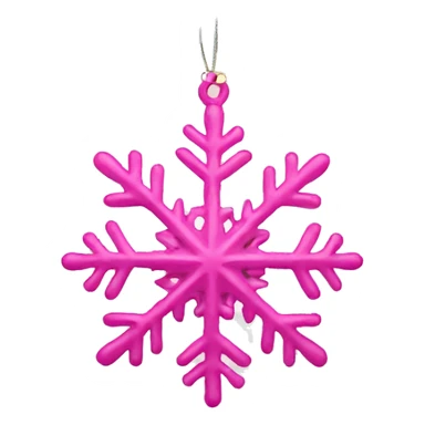 pink ornament with a snowflake on it sticker