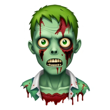 zombie with green skin and torn clothes sticker
