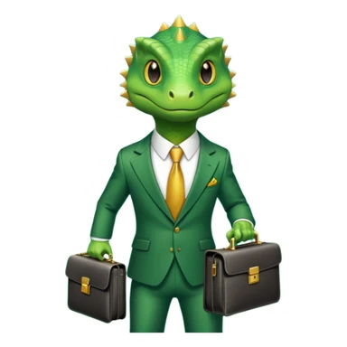 rich capitalist lizard king sticker