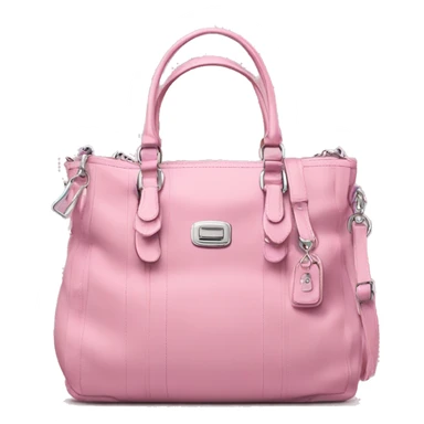 Coach pink bag with silver  sticker
