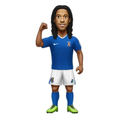 ronaldinho realistic football player sticker
