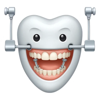 Teeth with braces sticker