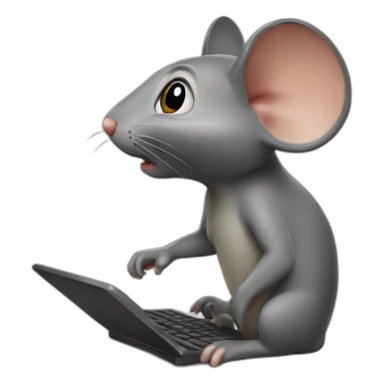 un souris d'ordinateur model O sticker