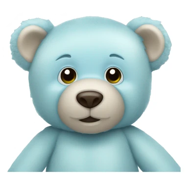 pastel blue toy children's teddy bear sticker
