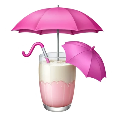 coconut drink with pink umbrella sticker