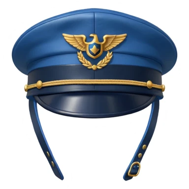 pilot hat blue sticker