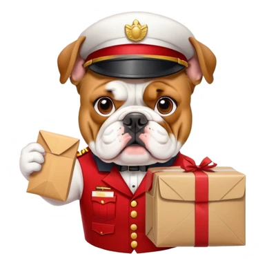 bulldog ingles postman sticker