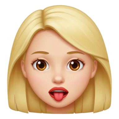 Una chica mordiéndose el labio  sticker