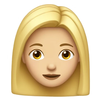  girl  blonde hair closed eyes sticker