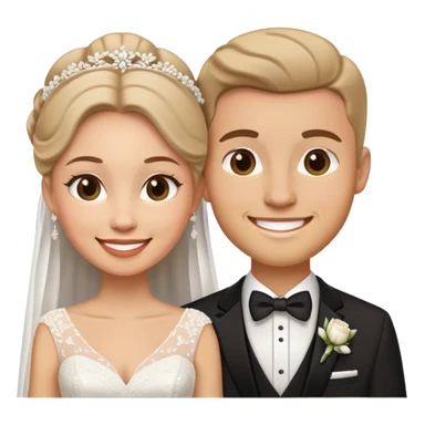 Bride and groom wedding couple sticker