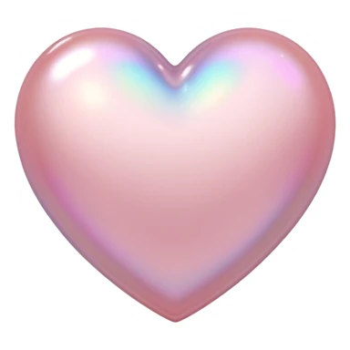 Pale pink heart with pale pink pearls around it  sticker