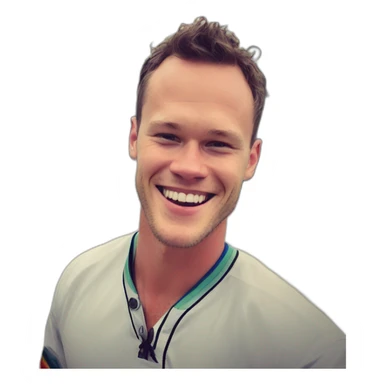 Jonathan Toews as rainbow beach bum sticker