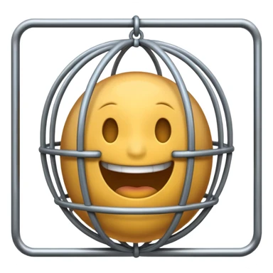 grinsendes Emoji im Gefängnis sticker