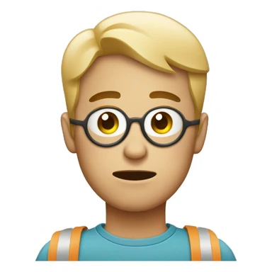 Tired face with bags under eyes sticker