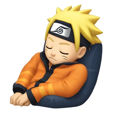 Naruto uzumaki sleeping  sticker