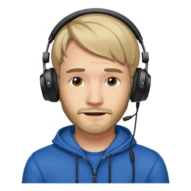 Pewdiepie with headphones sticker