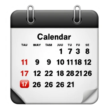 calendar with two large numbers for days sticker