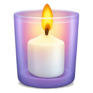 candle in a cute glass sticker