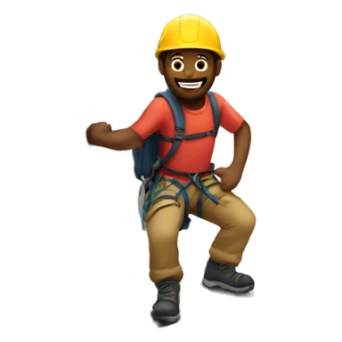 Man climbing mountain sticker