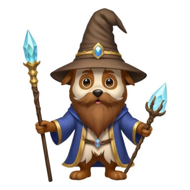Dog wizard sticker