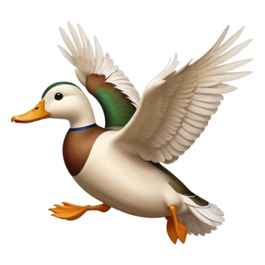 duck flying sticker