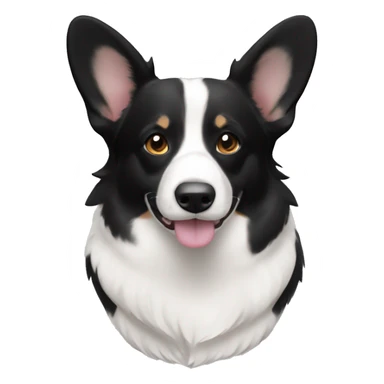 cardigan welsh corgi black and white sticker
