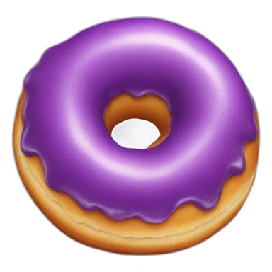 fluffy purple donut sticker