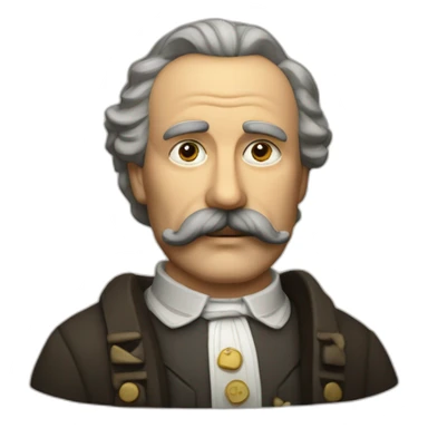 Homme avec la moustache du dictateur du début du 20ieme siècle et une raie sur le côté sticker