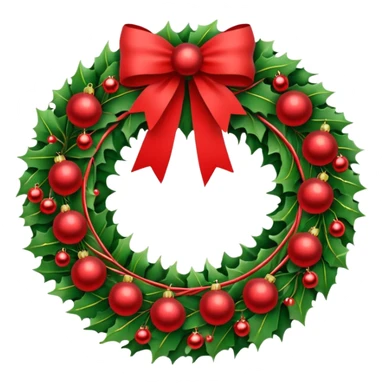 Christmas wreath sticker