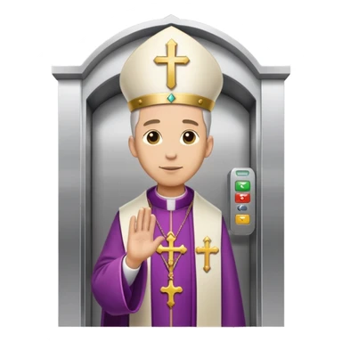 Obispo bendiciendo ascensor sticker
