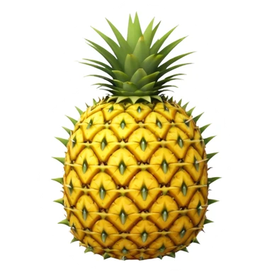 A pineapple flipped 180 degrees clockwise around the x axis  sticker