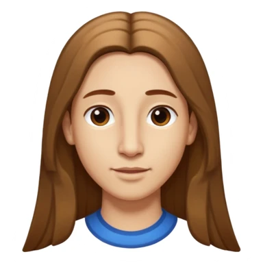 Make a emoji of a person with light skin with long nose hair that goes down like 2 inchis with long hair and with not that much hair and with his hair brown sticker