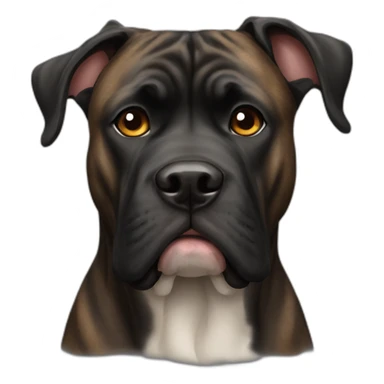 brindle black bull mastiff sticker