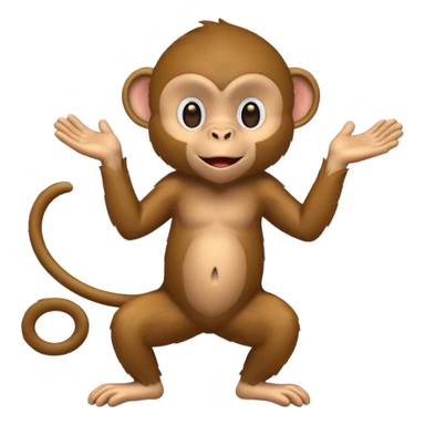 monkey being silly whole body sticker