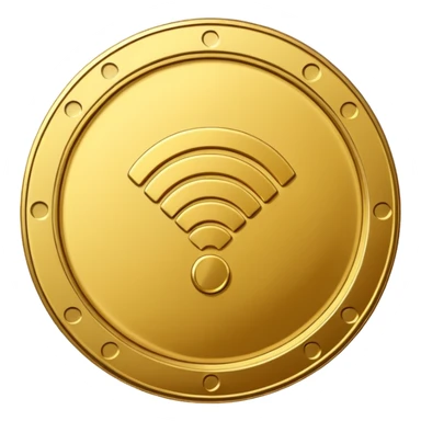 wifi money coin sticker
