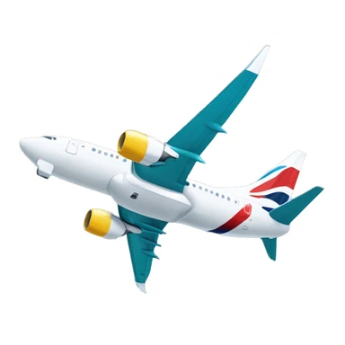 Boing 737-9max flight from London to Paris  sticker