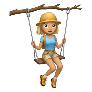 swing hike lightskin girl  sticker