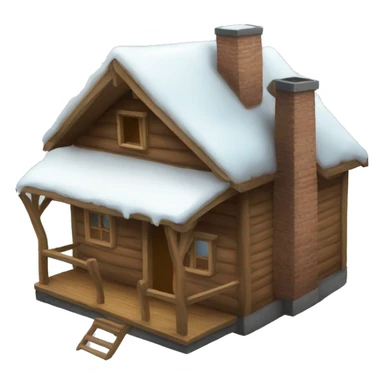 A warm winter cabin  sticker